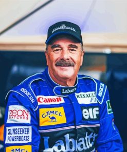 Nigel Mansell British Racing Driver Paint By Numbers