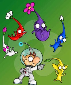 Nintendo Pikmin Video Game Paint By Numbers