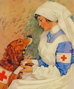 Nurse and Dog Companionship Paint By Numbers