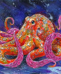Colorful Octopus Marine Life Paint By Numbers