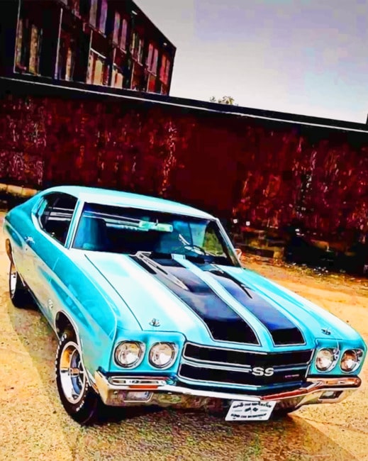 Finalizing Blue Muscle Car painting