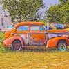Abandoned Rusty Car Paint By Numbers