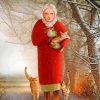Old Woman with Cats Paint By Numbers