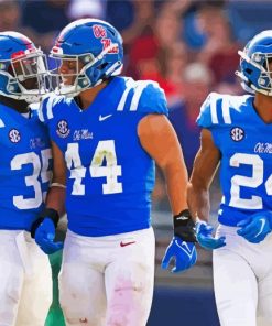 Ole Miss Football Players Paint By Numbers