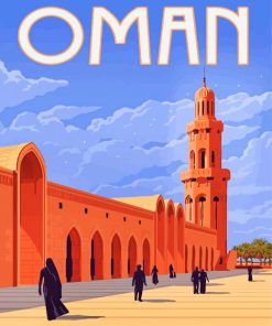 Oman Middle East Illustrations Paint By Numbers