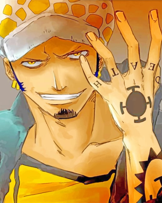 Completed artwork of One Piece Anime Paint By Numbers