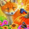 Orange Fox Animal Paint By Numbers