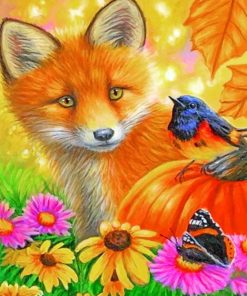 Orange Fox Animal Paint By Numbers