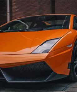 Orange Lamborghini Supercar Paint By Numbers