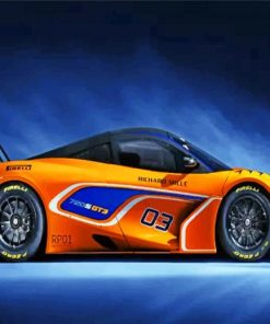 Orange Ferrari Racing Car Paint By Numbers
