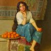 Orange Woman Vintage Paint By Numbers