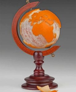 Mandarine World Map Paint By Numbers