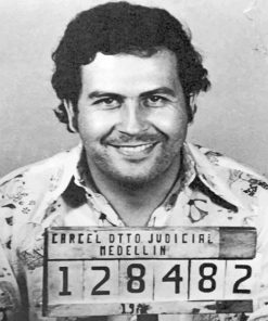 Pablo Escobar Vintage Black and White Paint By Numbers