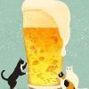 Cats and Beer Scene Paint By Numbers