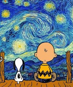 Starry Night Charlie Brown Paint By Numbers