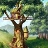 Tree House Nature Scene Paint By Numbers