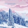 Snowy Landscape Tree Paint By Numbers