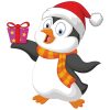 Festive Penguin Christmas Paint By Numbers