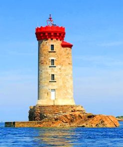 Phare De La Croix French Lighthouse Paint By Numbers