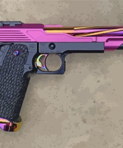 Pink and Black Weapon Paint By Numbers