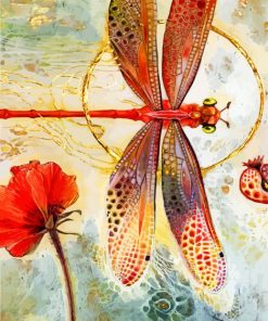 Pink Dragonflies Paint By Numbers