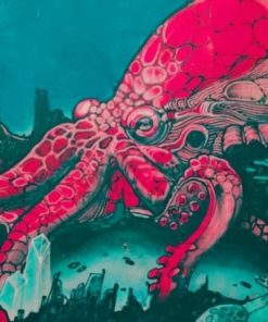 Pink Octopus Sea Life Paint By Numbers