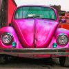 Pink Volkswagen Classic Paint By Numbers