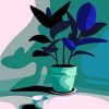 Plant Pot Illustrations Paint By Numbers