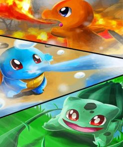 Bulbasaur Charmander Squirtle Japanese Paint By Numbers