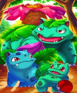 Bulbasaur and Squirtle Evolution Paint By Numbers