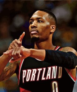 Portland Blazers Basketball Paint By Numbers