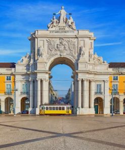 Lisbon Praca do Comercio Landmark Paint By Numbers