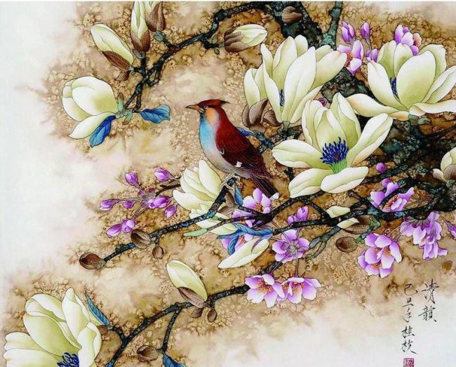 Birds and Flowers Aesthetic Paint By Numbers