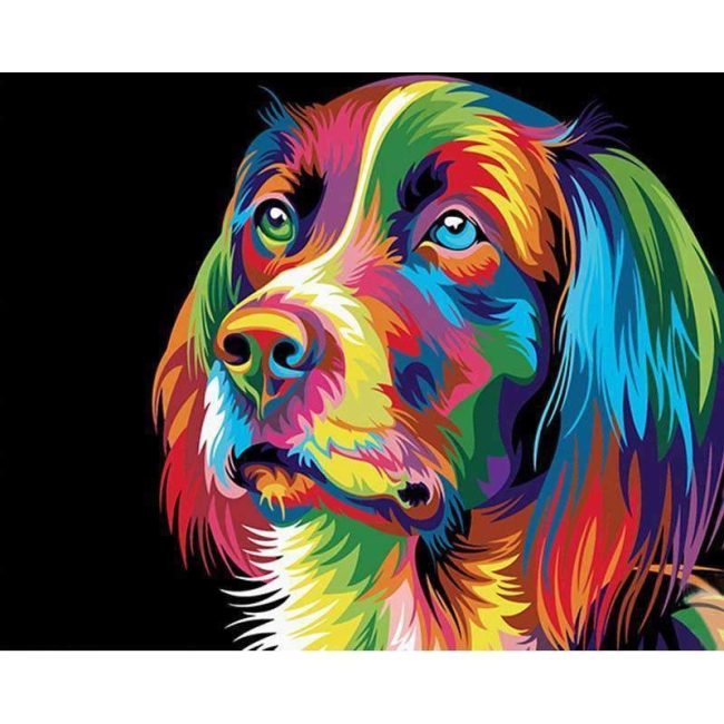 Colorful Dogs Paint By Numbers