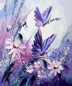 Purple Butterfly Animal Paint By Numbers