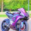 Purple Motorcycle Engines Paint By Numbers