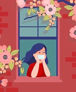 Quarantine Vibes Girl Paint By Numbers