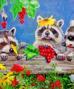 Raccoon Wildlife Paint By Numbers