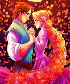 Rapunzel and Rider Magic Paint By Numbers