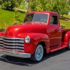 1951 Red Chevy Truck Paint By Numbers