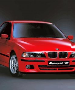 Red BMW E39 Paint By Numbers