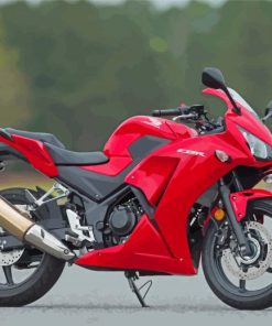 Red Honda CB300R Motorcycle Paint By Numbers