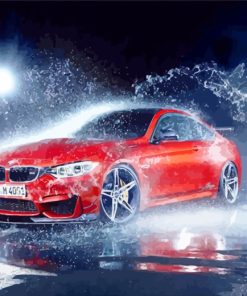 Red Car Painting Fun Paint By Numbers