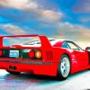 Red Ferrari Supercar Paint By Numbers