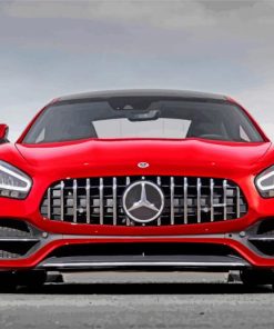 Red Mercedes SLS AMG Paint By Numbers