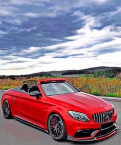 Red Mercedes Car Paint By Numbers