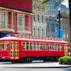 New Orleans Tram Cityscape Paint By Numbers