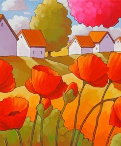Red Poppy Flowers Paint By Numbers