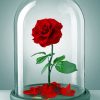 Red Roses and Glass Flowers Paint By Numbers
