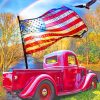 American Eagle Red Truck Paint By Numbers